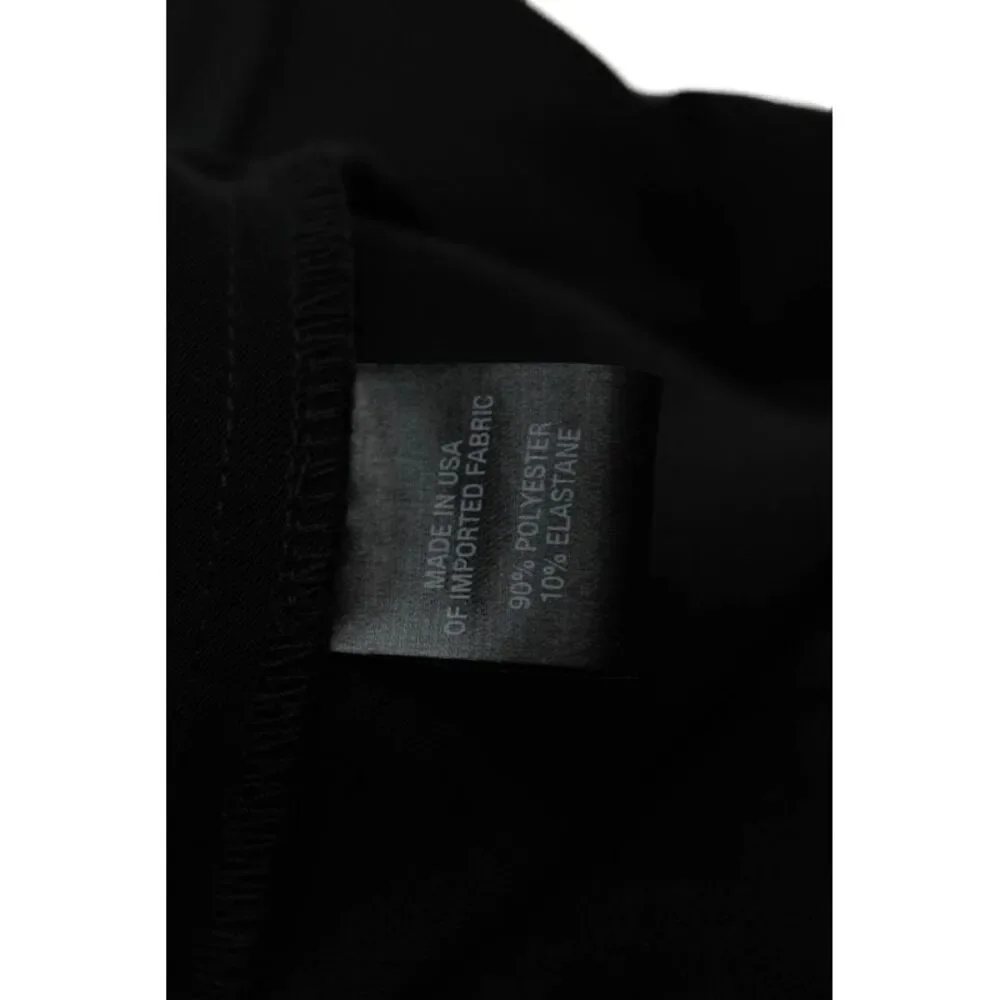 Drew Womens Zipper Fly Mid Rise Pleated Straight Leg Crepe Pants Black Size 0